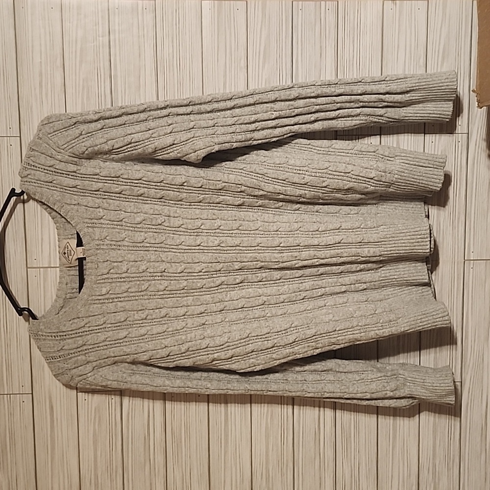 Gray scoop neck large sweater